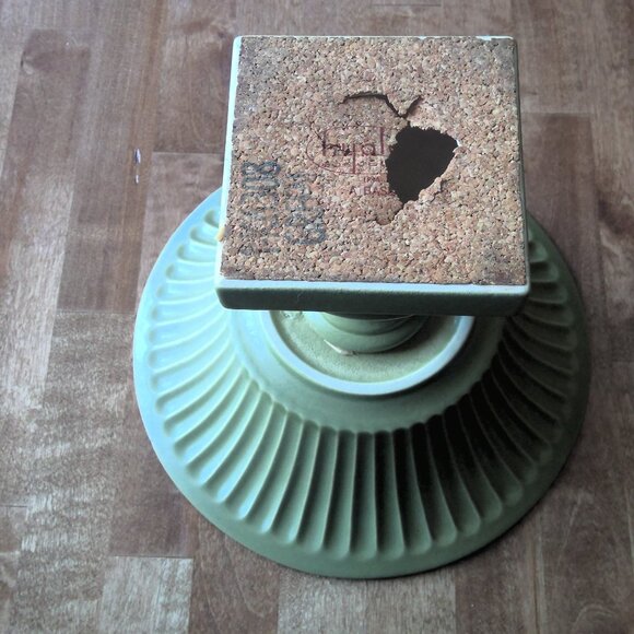 Hyalyn Pottery Pedestal Compote Bowl Green, Vintage VTG Mid-Century - Picture 3 of 7